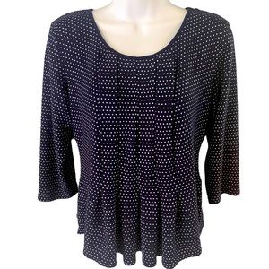 Pleated top 3/4 sleeve